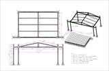 15x10x10m roof truss and stage drawing