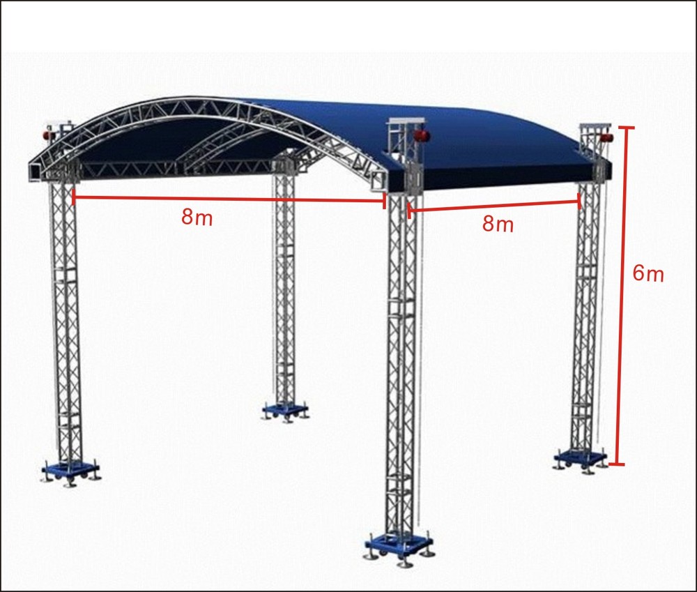 拱形 8x8x6m 演出舞臺架