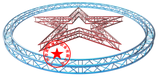 Pentagram with circular truss
